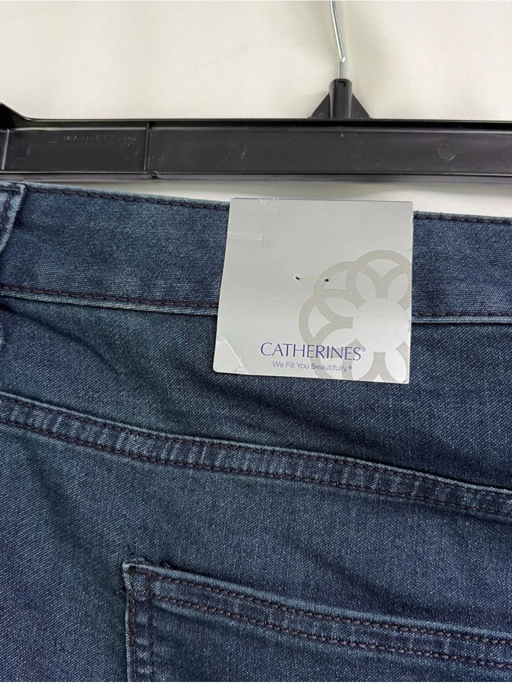 Catherines Women's 3X Everyday Fit Super Stretch Chambray Denim Shorts